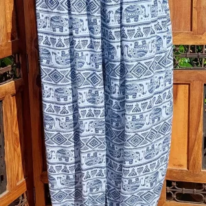 Elephant bubble trousers white-blue