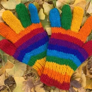 Rainbow gloves