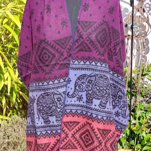 Elephant shawl purple