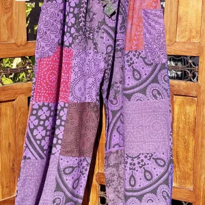 Patchwork cotton trousers style 1