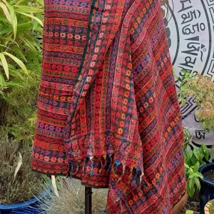 Striped blanket shawl 5