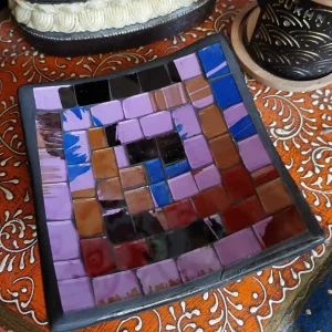 Mosaic dish purple