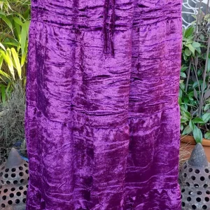 Velvet skirt purple
