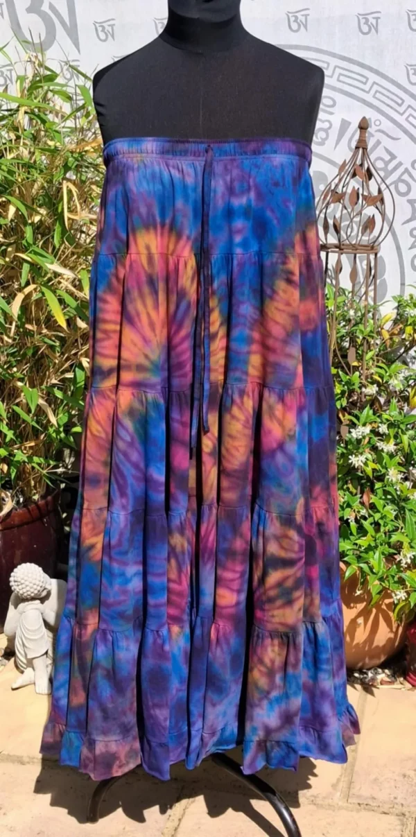 tie dye long floaty skirts - Image 6