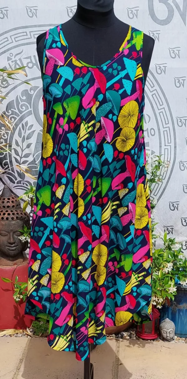 mushroom umbrella dress blue
