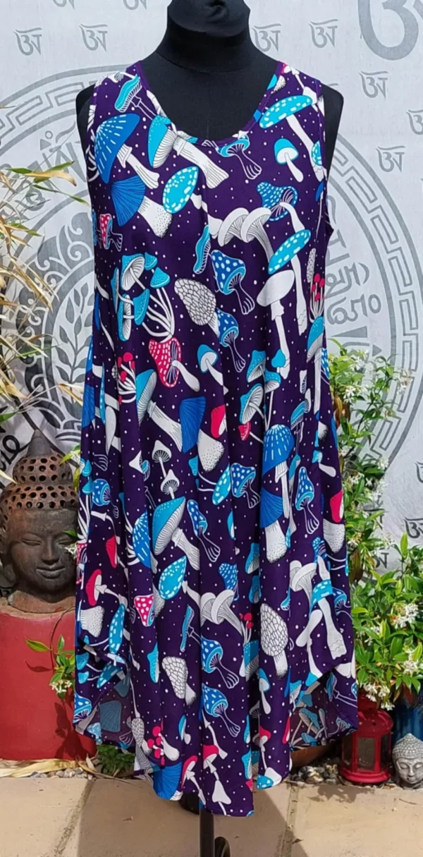 mushroom umbrella dress purple