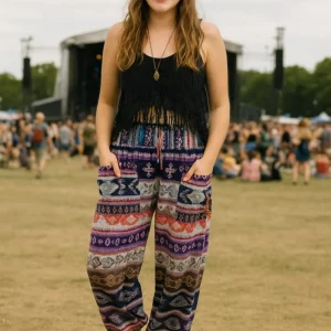 Aztec blanket trousers