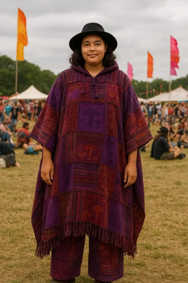Gheri cotton patchwork ponchos