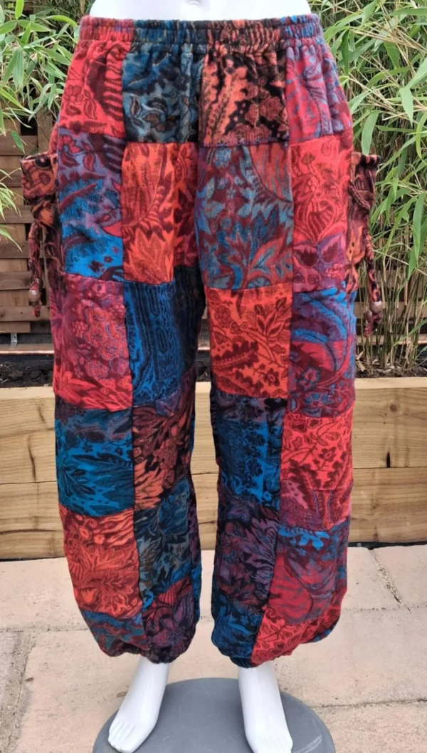 patchwork blanket trousers