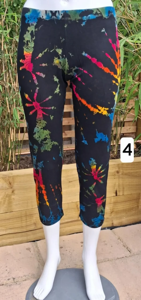 tie dye cropped leggings black style 4