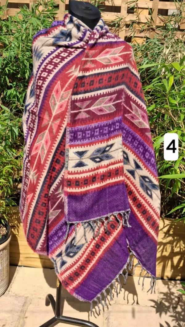 aztec blanket shawls style 4