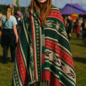 Aztec blanket shawls