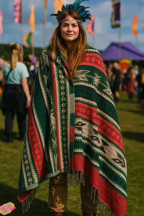 Aztec blanket shawls