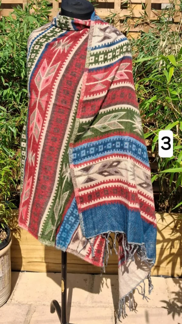 aztec blanket shawls style 3
