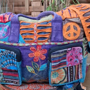 patchwork duffle bags