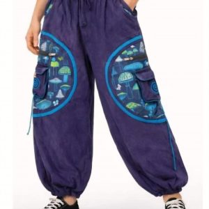 mushroom jersey trousers purple