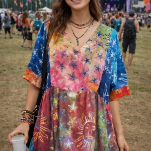 sun and moon smock dresses