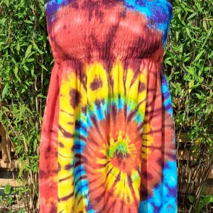 tie dye swirl dress