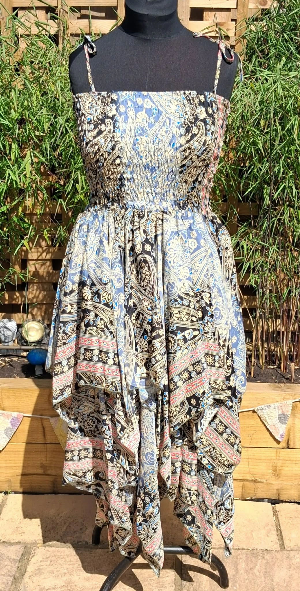 silk mix dresses black-multi