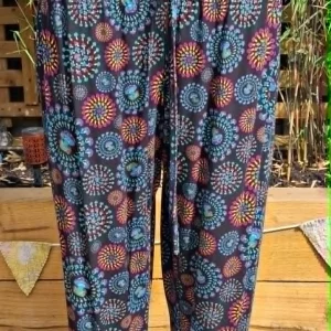 mandala and mushroom trousers (pre-loved)