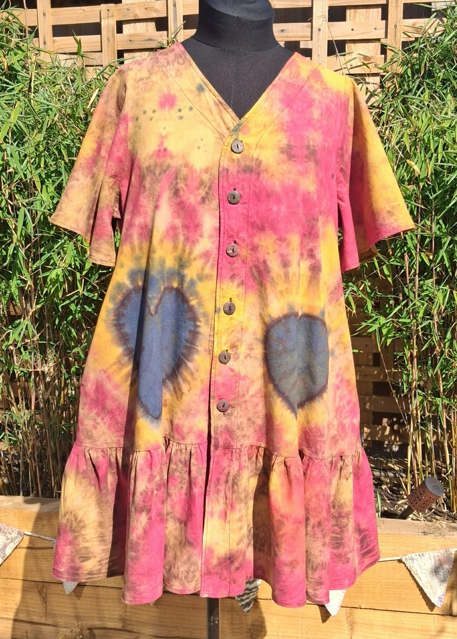 tie dye heart tunic