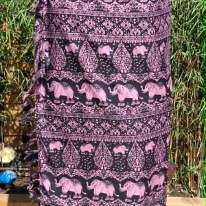 elephant sarong pink