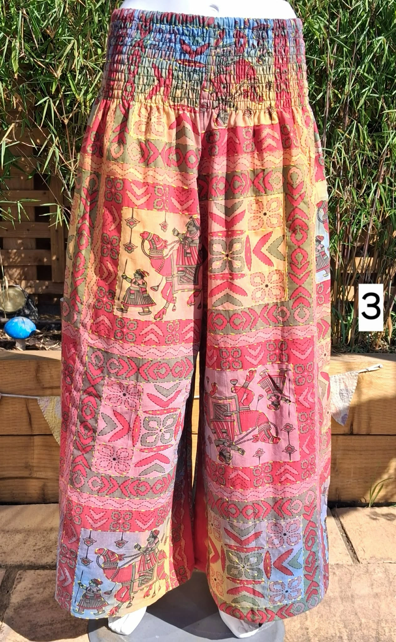Kantha wide leg trousers style 3