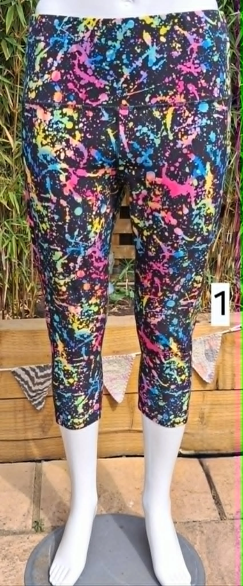 colourful cropped leggings style 1 (pre-loved)