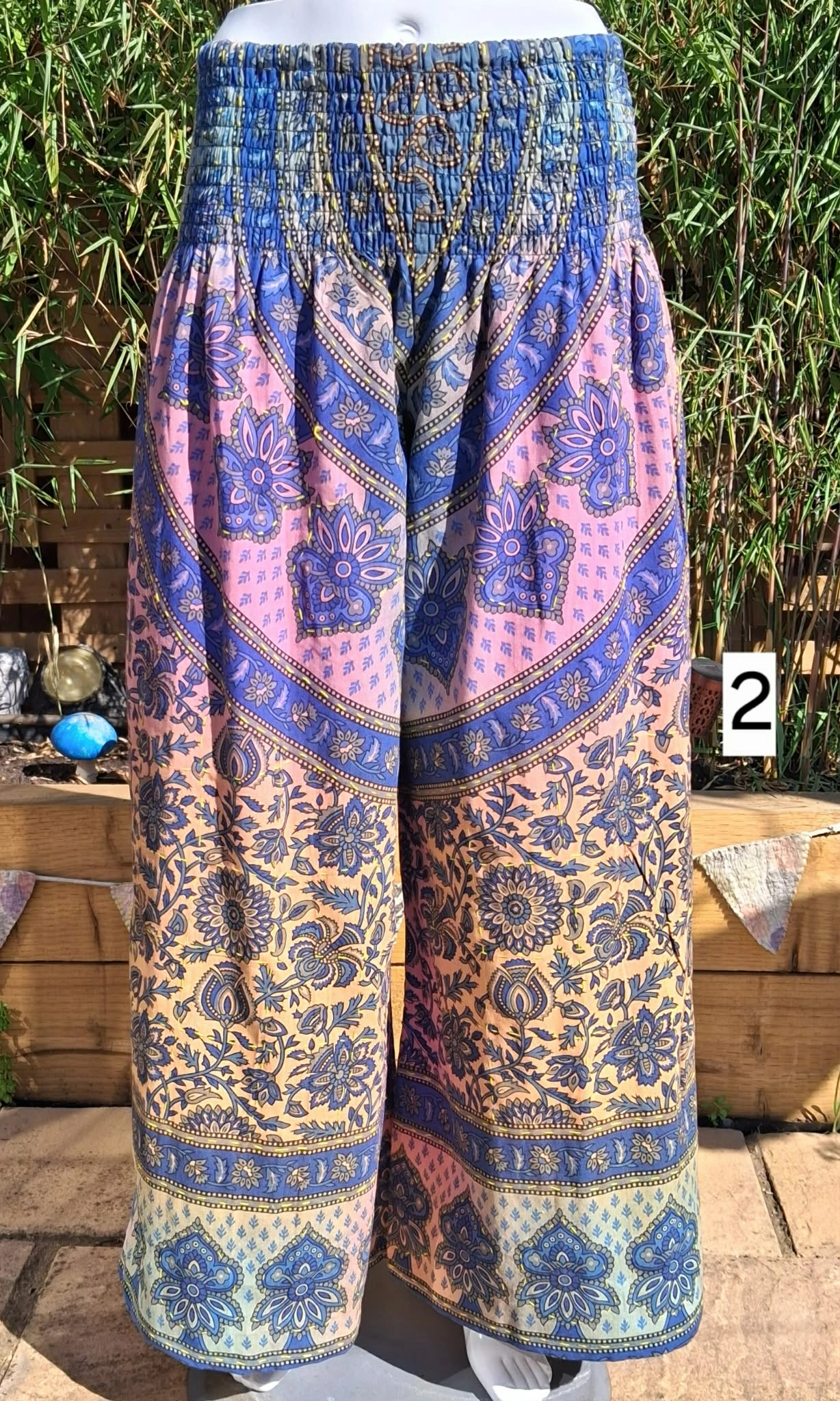 Kantha wide leg trousers style 2