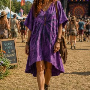 Tie dye hi/low dresses