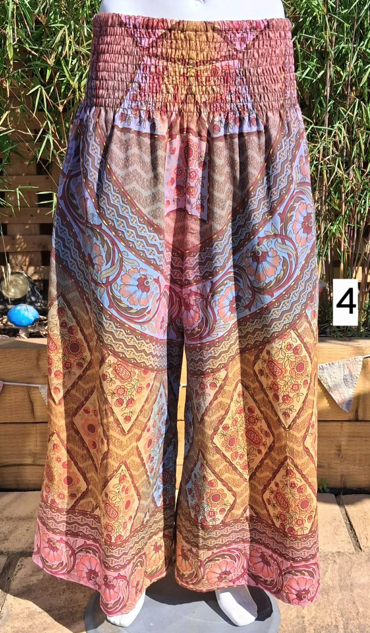 Kantha wide leg trousers style 4