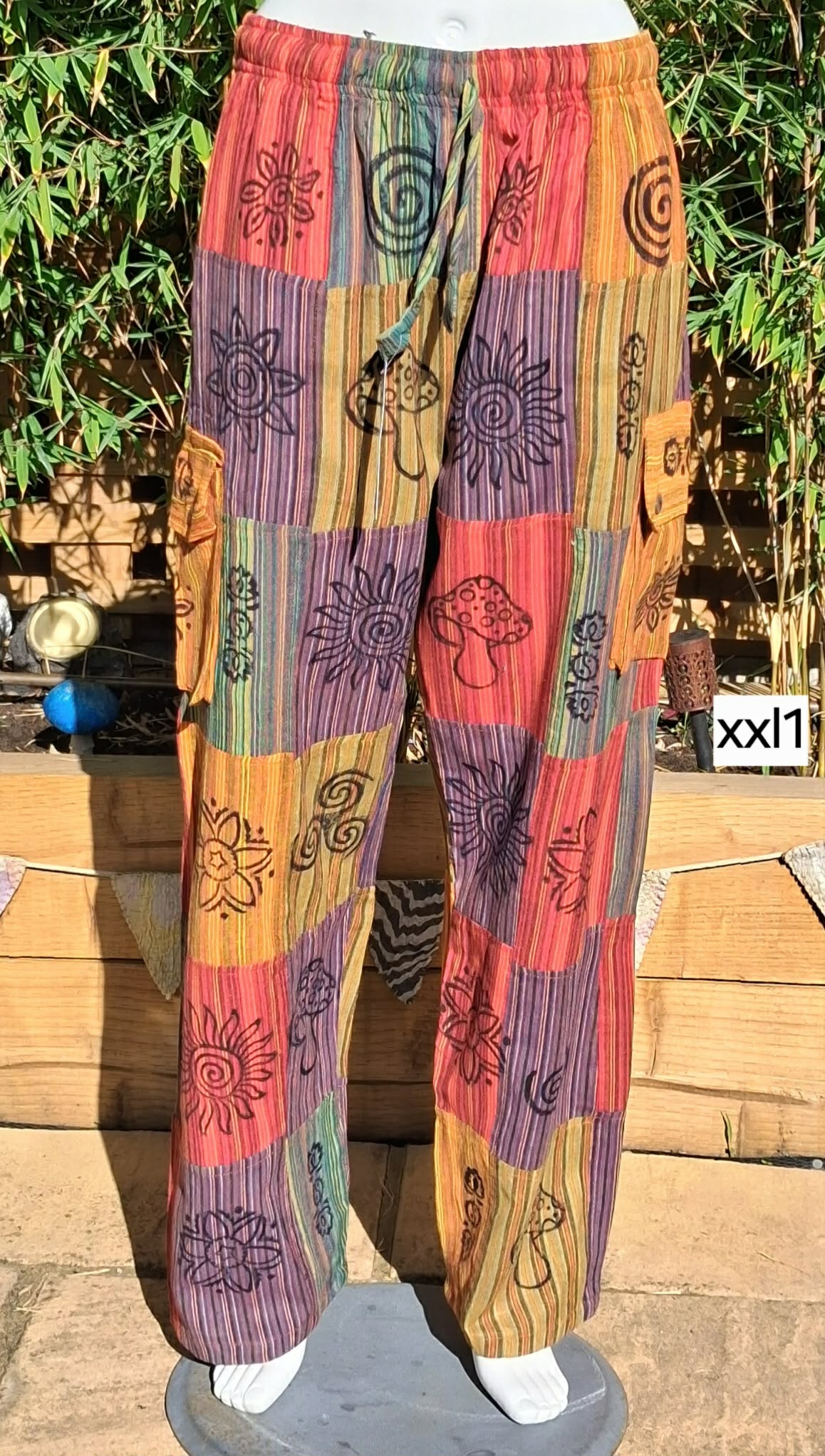 patchwork hippie trousers xxl1
