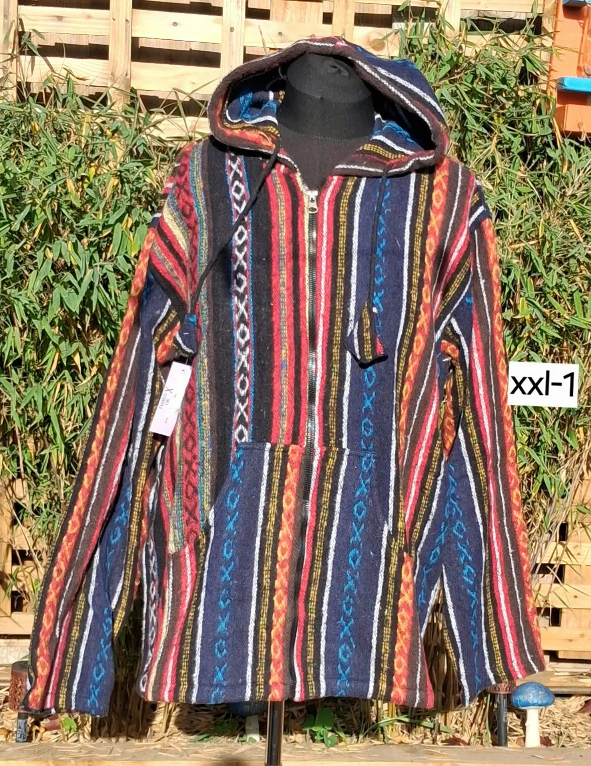 brushed cotton pixie hood jacket xxl-1