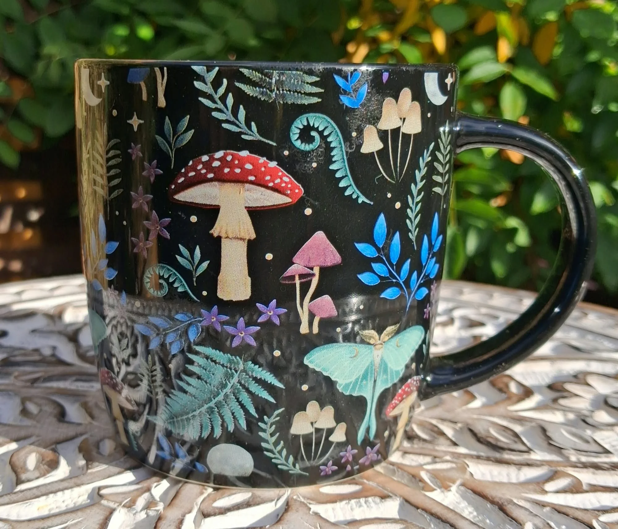 dark forest print mug
